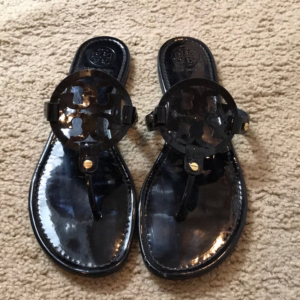 black tory burch miller sandals